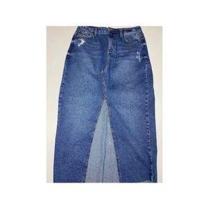 Long Denim Skirt